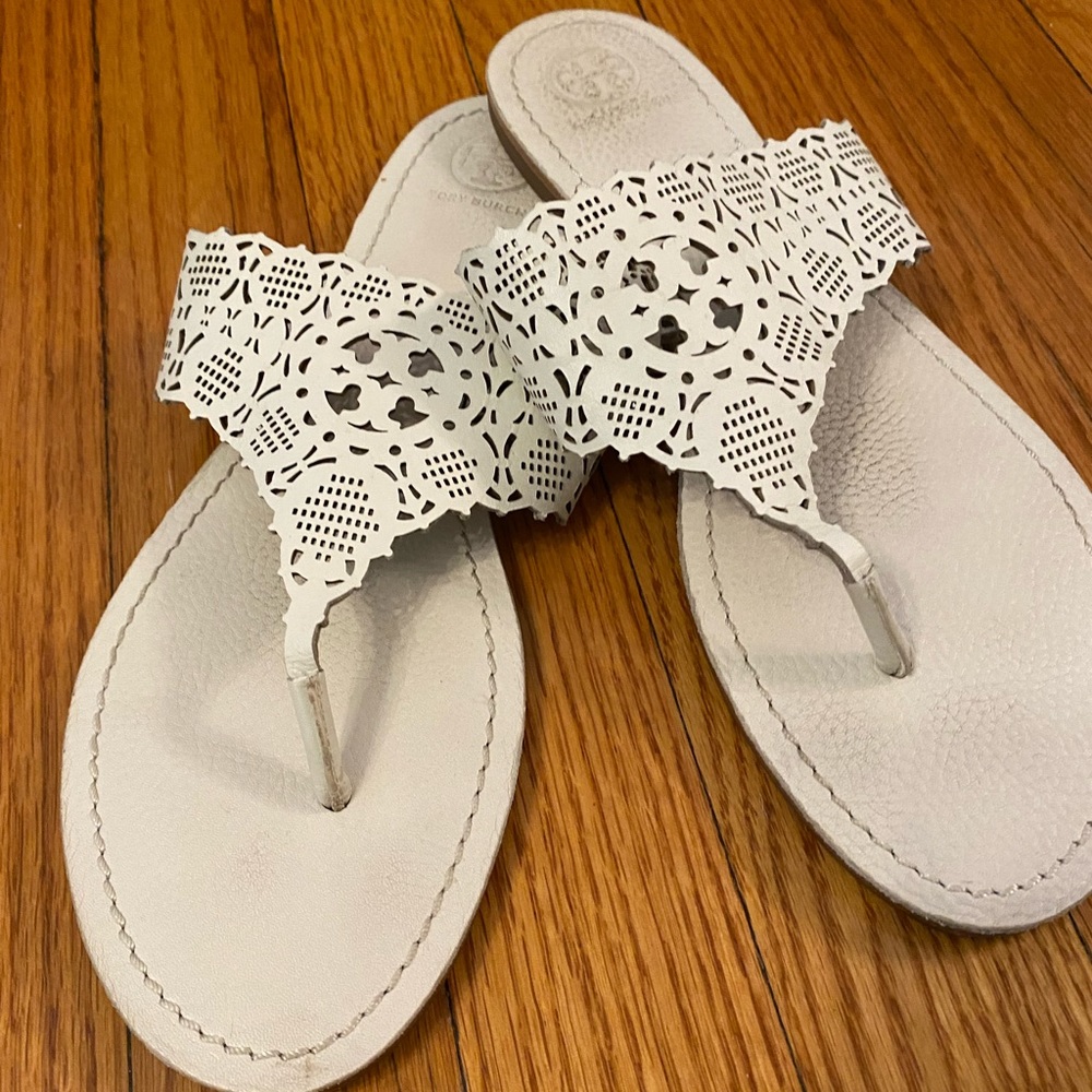 Tory Burch White Sandals